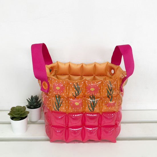 Basket Square Shape-S-Daisy Red