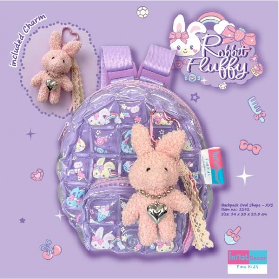 Backpack Oval Shape - XXS-Rabbit Fluffy