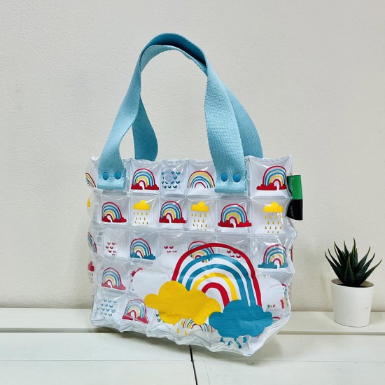 Hand Carry Bag-S-With Pocket  Rainbows