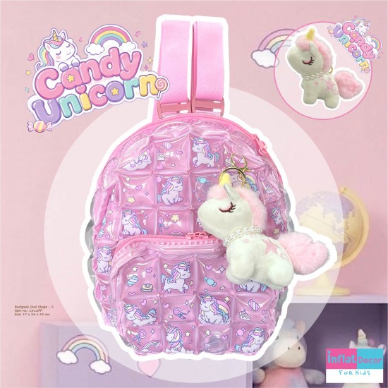 Backpack Square Shape - S - Candy Unicorn