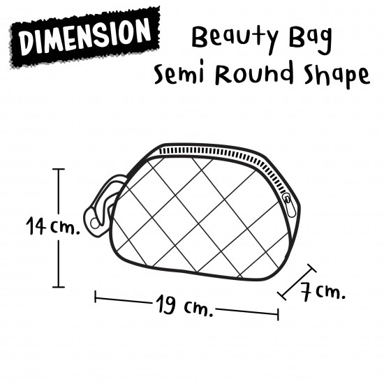 Tote Bag Semi Round Shape - Pinky Cafe