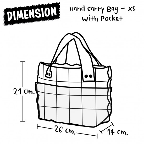  Hand Carry Bag-XS with Pocket-Princess