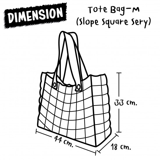 Tote Bag-M Slope Sery-Hot Summer-Pinky