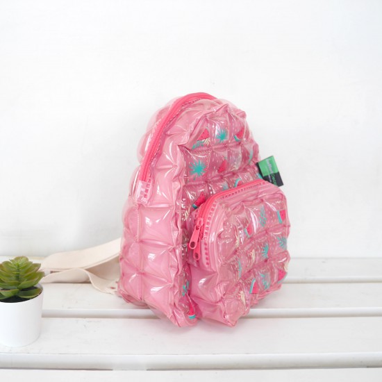 Backpack Oval Shape-S-Watermelon pink